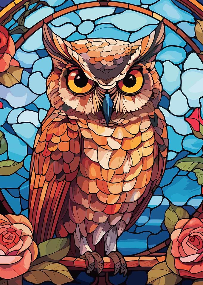 glass cute owl