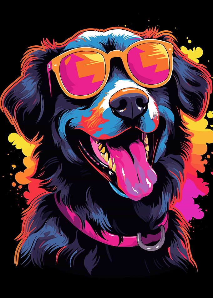 Dog Cute Colorful