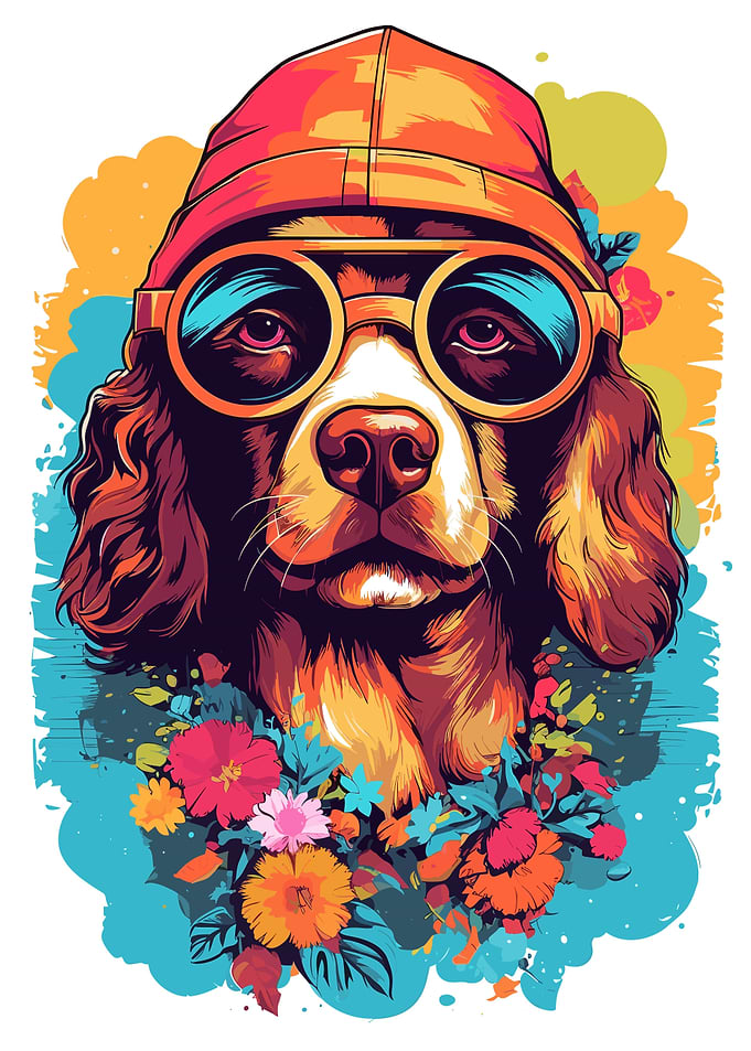 Dog Cute Colorful