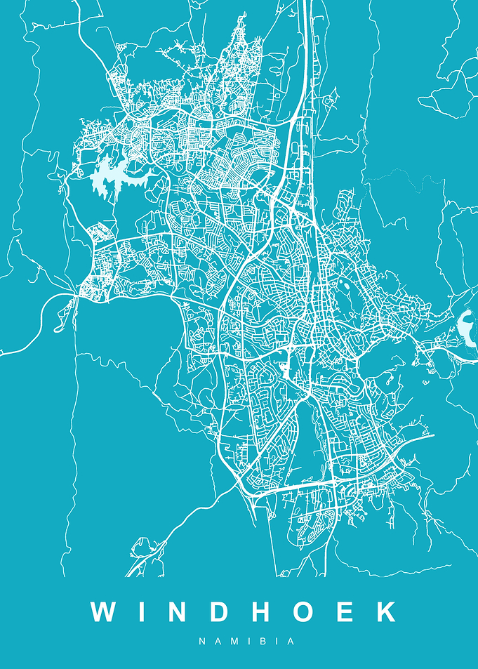 MAP WINDHOEK NAMIBIA