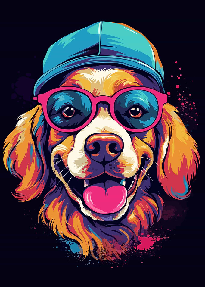 Dog Cute Colorful