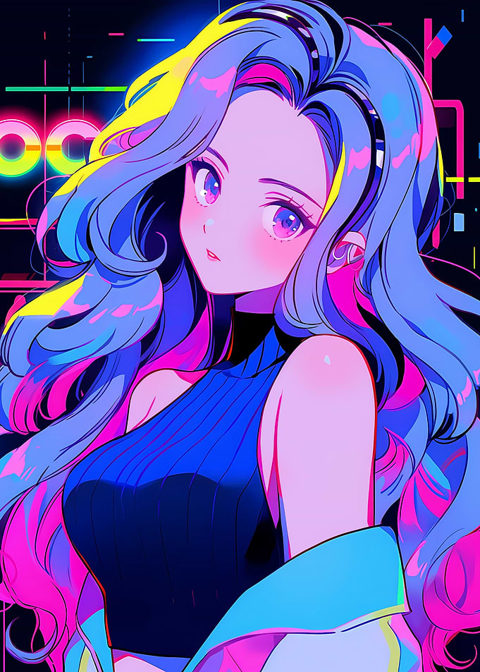 Anime Cyber Woman Portrait