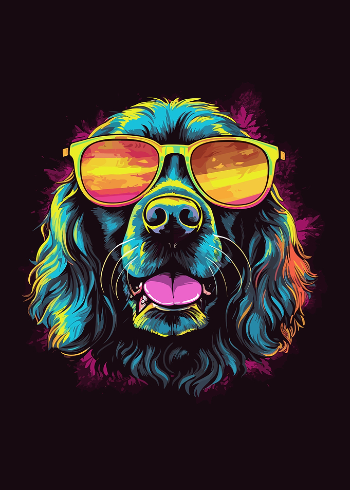Dog Cute Colorful