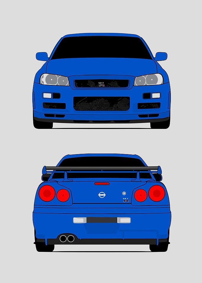 Blue Car Japan