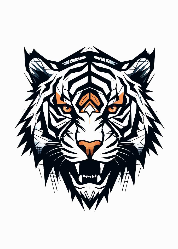 Tiger Stencil Design