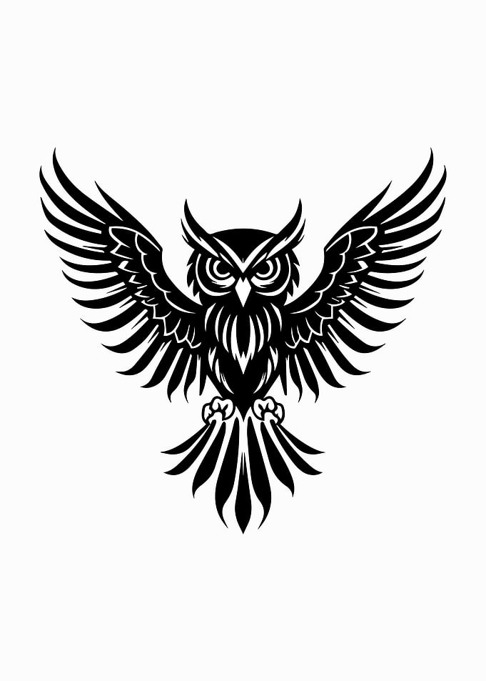 Owl Stencil Design