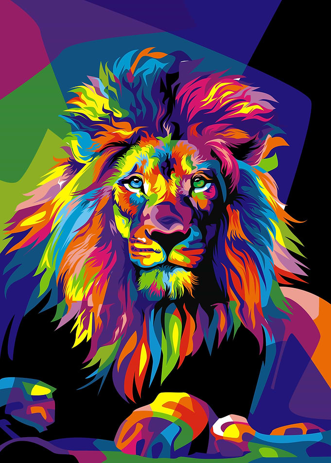Lion Pop Art