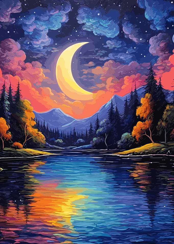 galaxy night forest