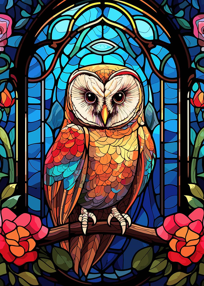 glass cute owl