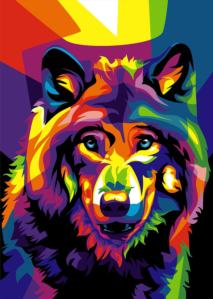 Wolf Pop Art
