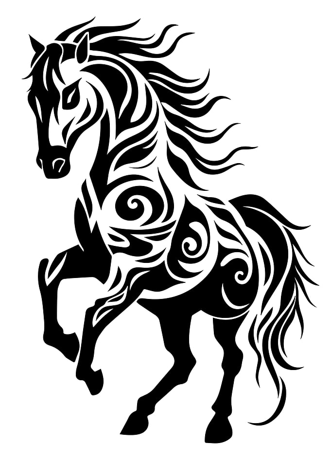 Horse Tribal Design