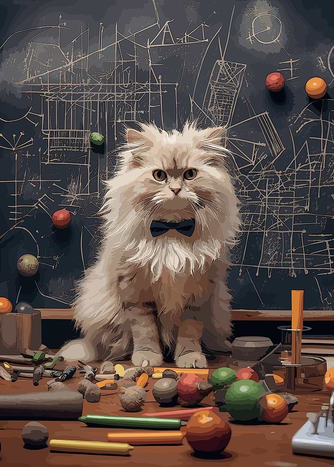 cat math cute animal
