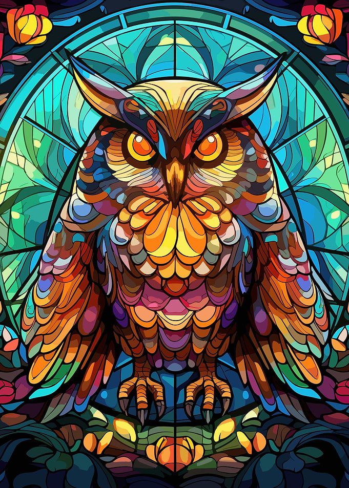 glass cute owl