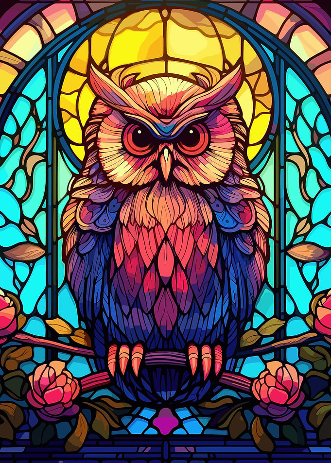 glass cute owl