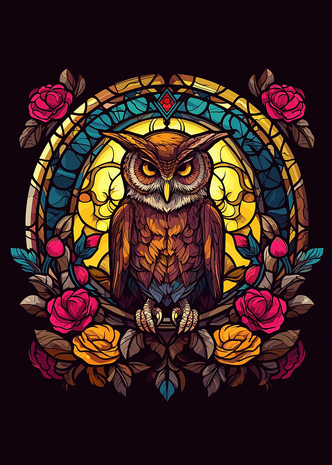 glass cute owl