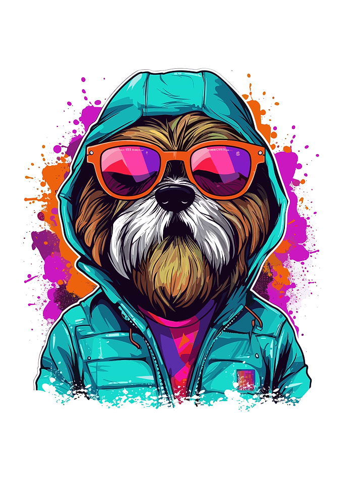 Dog Cute Colorful