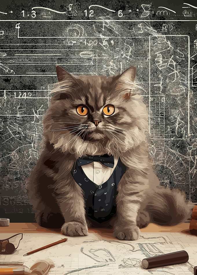 cat math cute animal