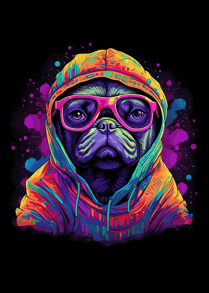 Dog Cute Colorful