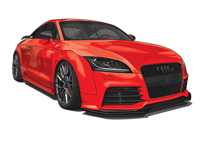 Audi TT RS 8J Red Airride