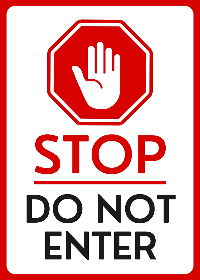 Stop do not enter
