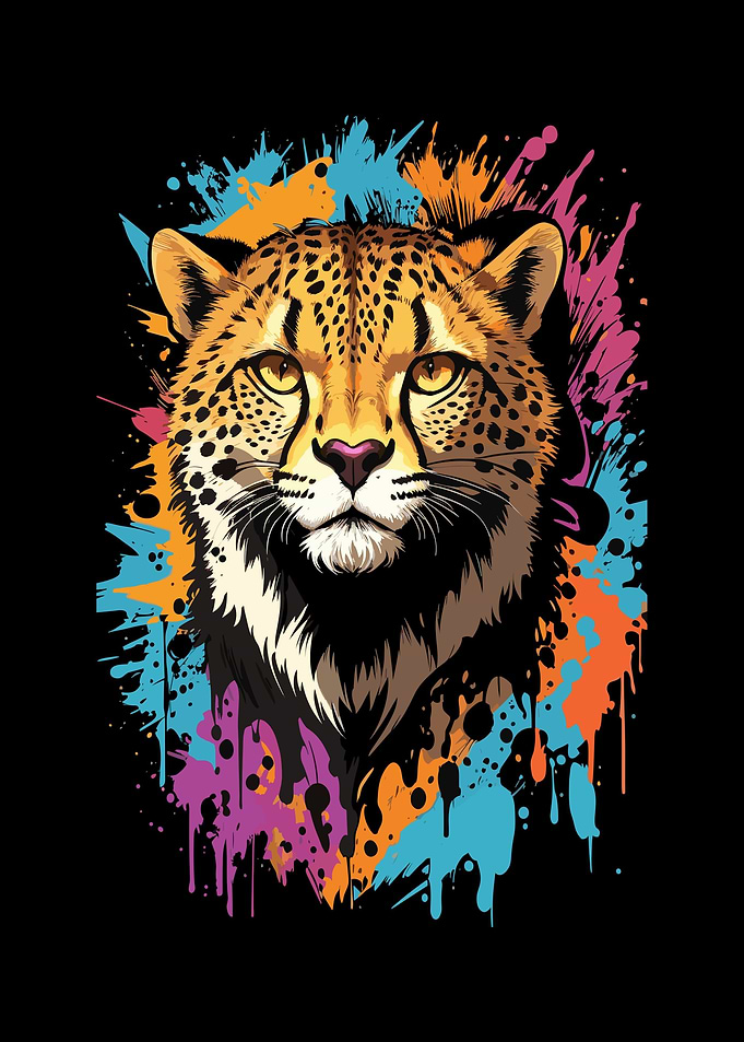 Cheetah Head Graffiti