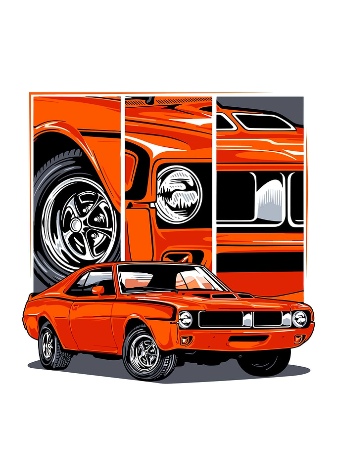 Classic Car Orange