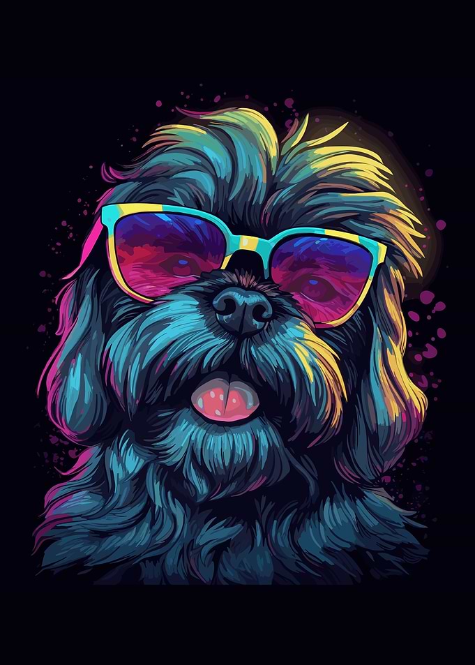 Dog Cute Colorful