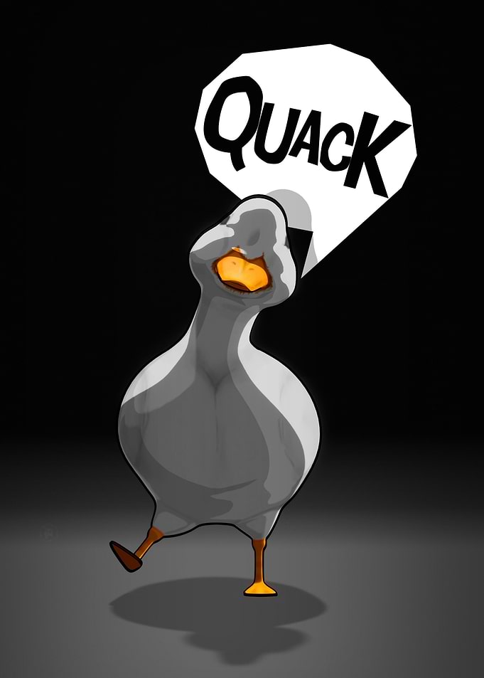 Funny White Duck