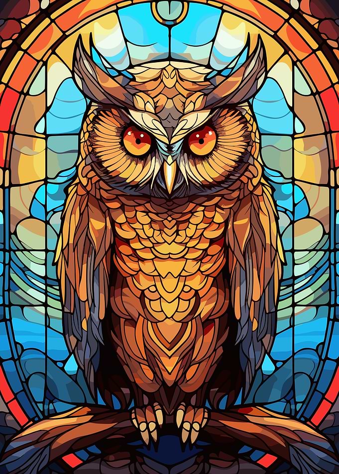 glass cute owl