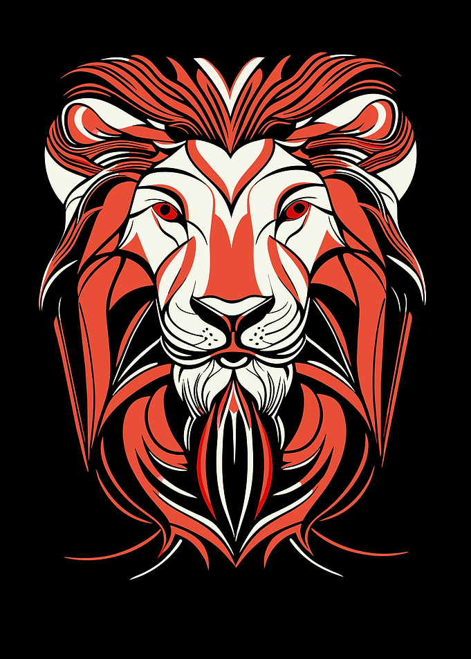 LION HEAD ILLUSTRATION
