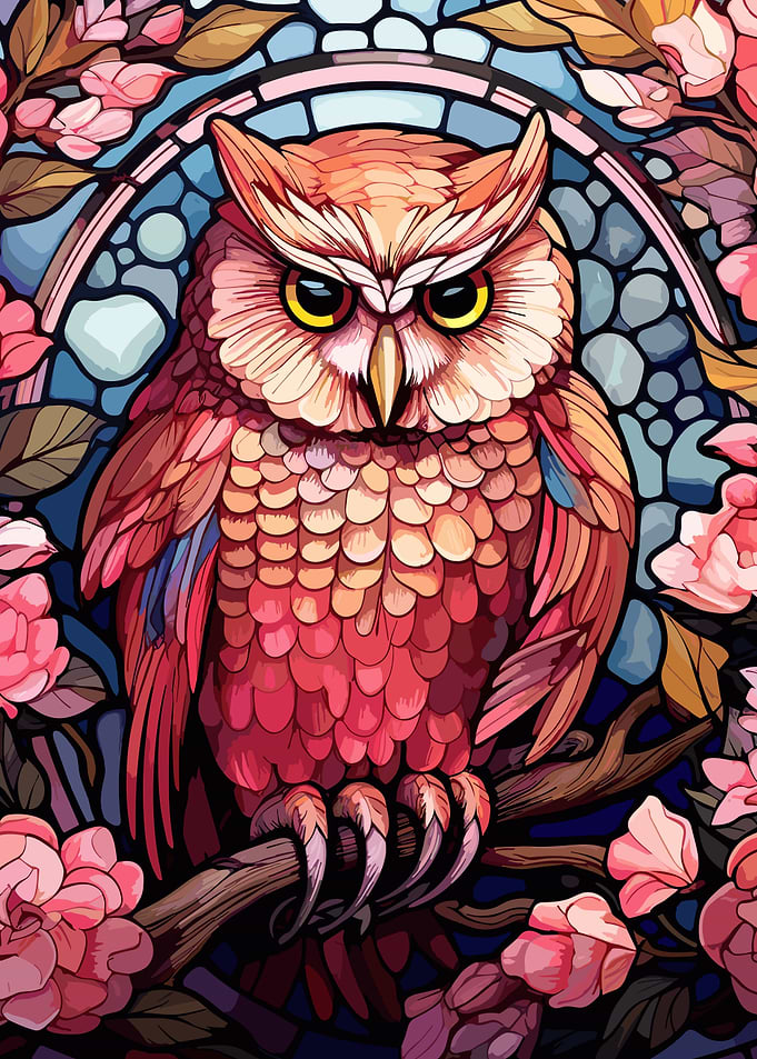 glass cute owl