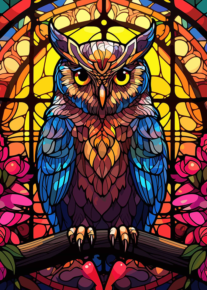 glass cute owl