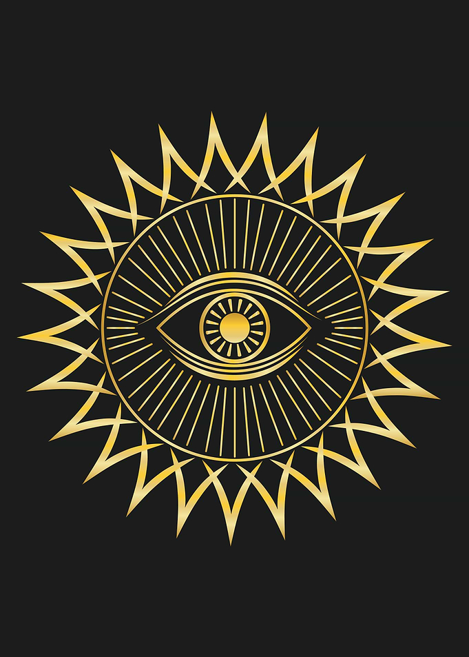 Golden eye with rays