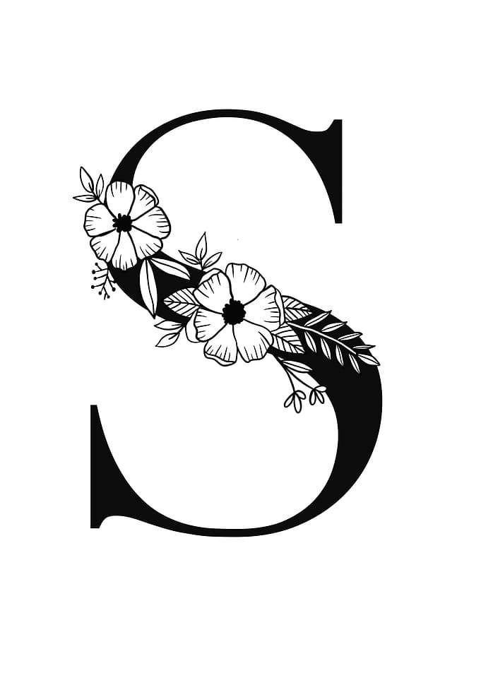 Letter S floral