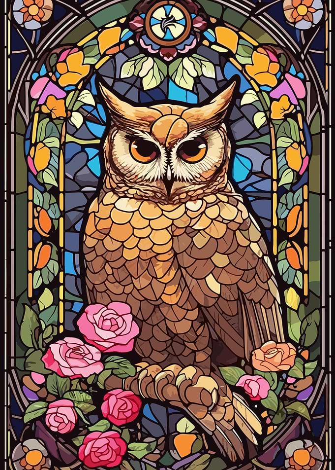 glass cute owl