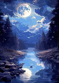 galaxy night forest