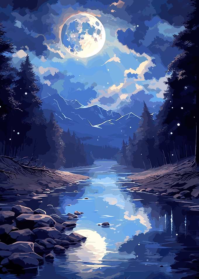 galaxy night forest