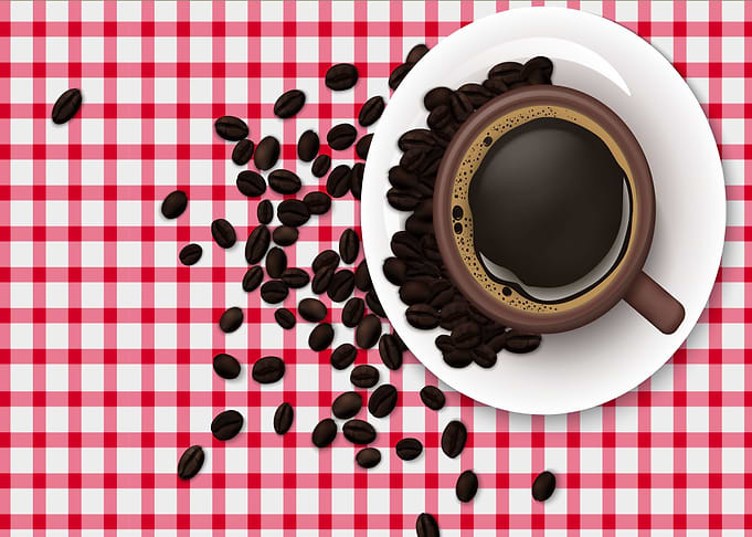 coffee with coffee beans