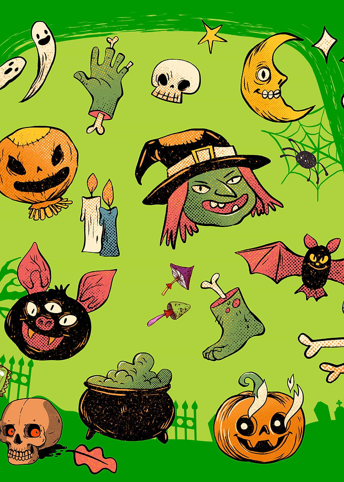 Green Spooky Pattern
