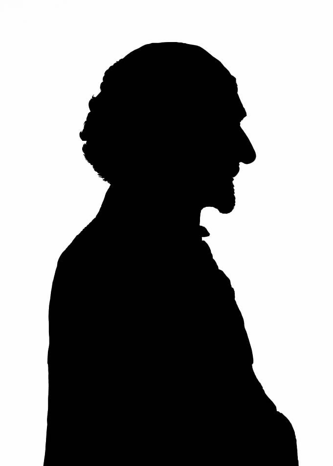 Silhouette bw philosopher