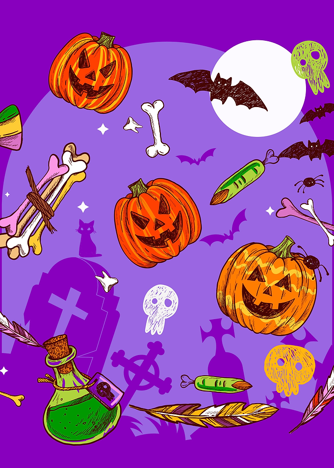 Purple Haunted Night