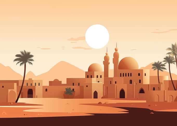 Desert city architecture