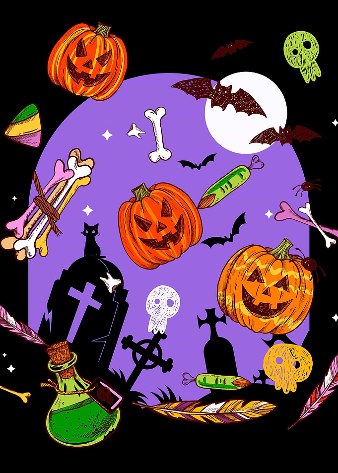 Eerie Purple Cute Pattern
