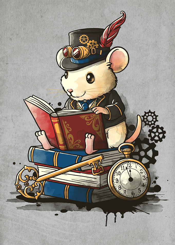 Steampunk mouse reader