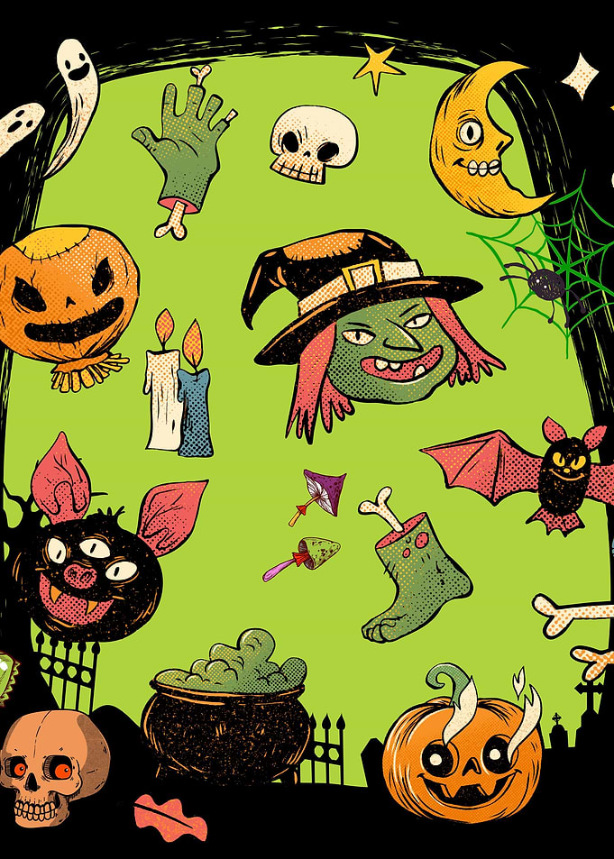 Green Creepy Halloween