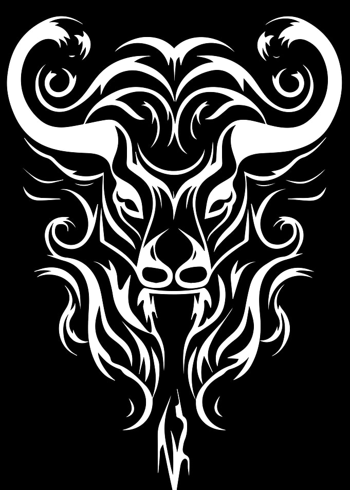 Bull Tribal Design