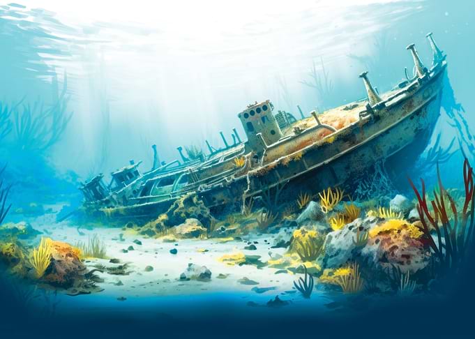 Underwater shipwreck
