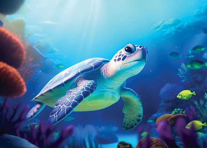 Sea underwater aquarium