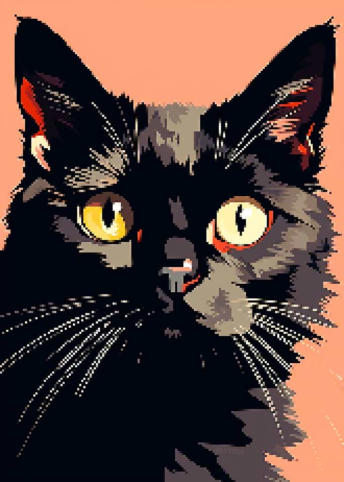 Black Cat Pixel Art