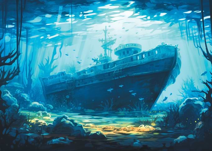 Shipwreck sea outdoors